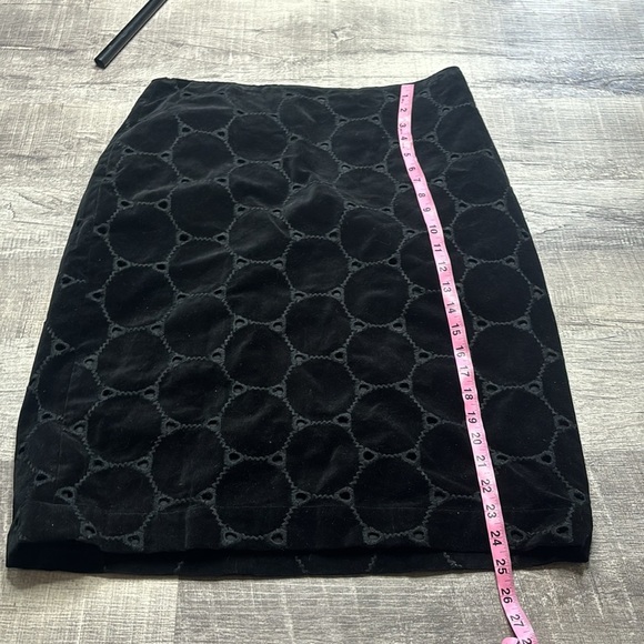 Boden Black Velvet Eyelet Circle Skirt - Picture 3 of 8